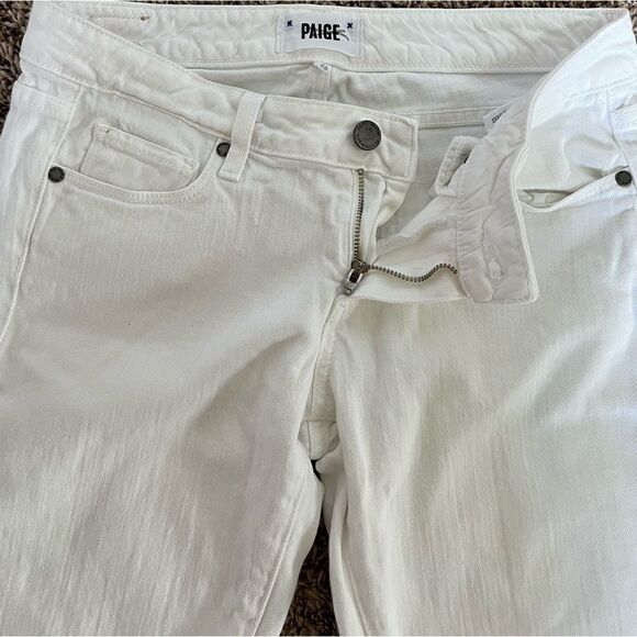 Paige Skyline Ankle White Jeans - Picture 3 of 13